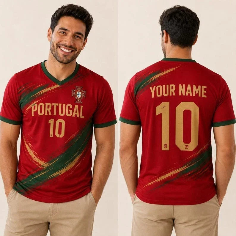 Custom Portugal Soccer Jerseys, Personalized Football Fan Outfit,Football Fan Gi Unisex