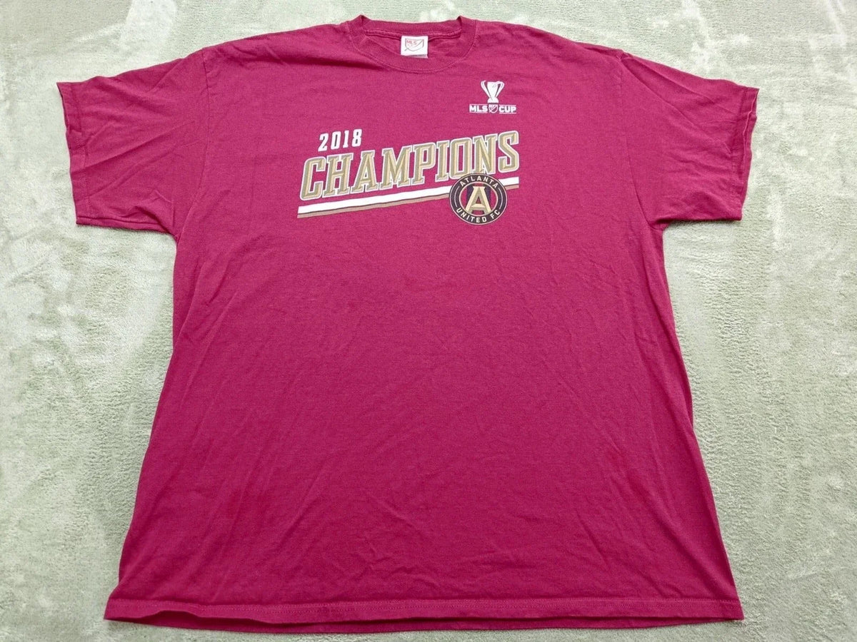 Atlanta Champions Shirt 2018 Red Men 2XL MLS Soccer Red Graphic Logo Unisex
