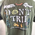 Neff Graphic T Shirt Mens Large Green Don’t Trip We’re Going Nowhere Cotton Unisex