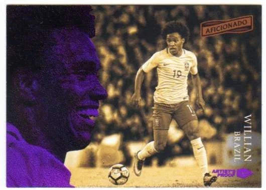 2016-17 2017 Panini Aficionado Soccer Artist's Proof Red /99 #31 Willian Unisex