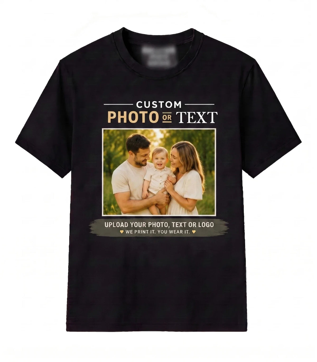Custom Photo Shirt Personalized Tee Family Picture T shirts Text Shirt Gift Unisex