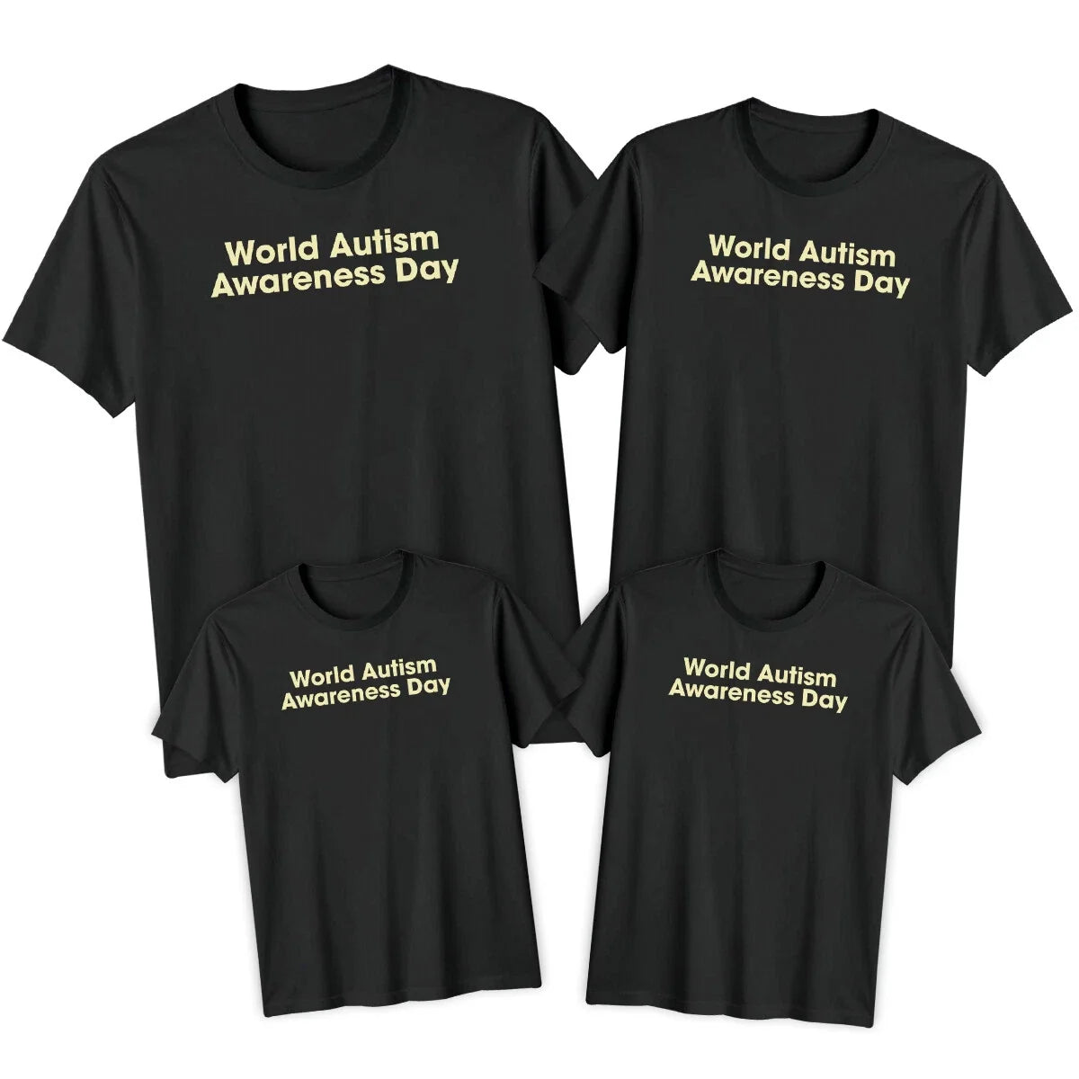 Family Simple Text Autism Awareness Day Tee Spectrum Acceptance #AD Unisex