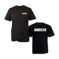 Barista Print T-Shirt Coffee Artist Coffeehouse Employee Workwear Uniform Top