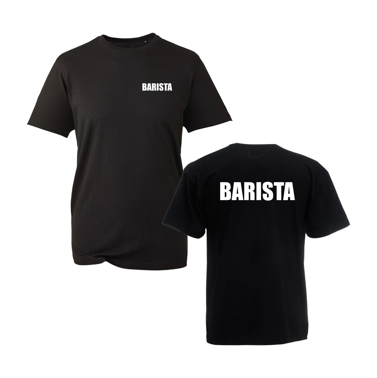 Barista Print T-Shirt Coffee Artist Coffeehouse Employee Workwear Uniform Top