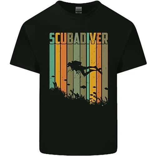 Scuba Diver Diving Dive Mens Cotton Tee Top Unisex