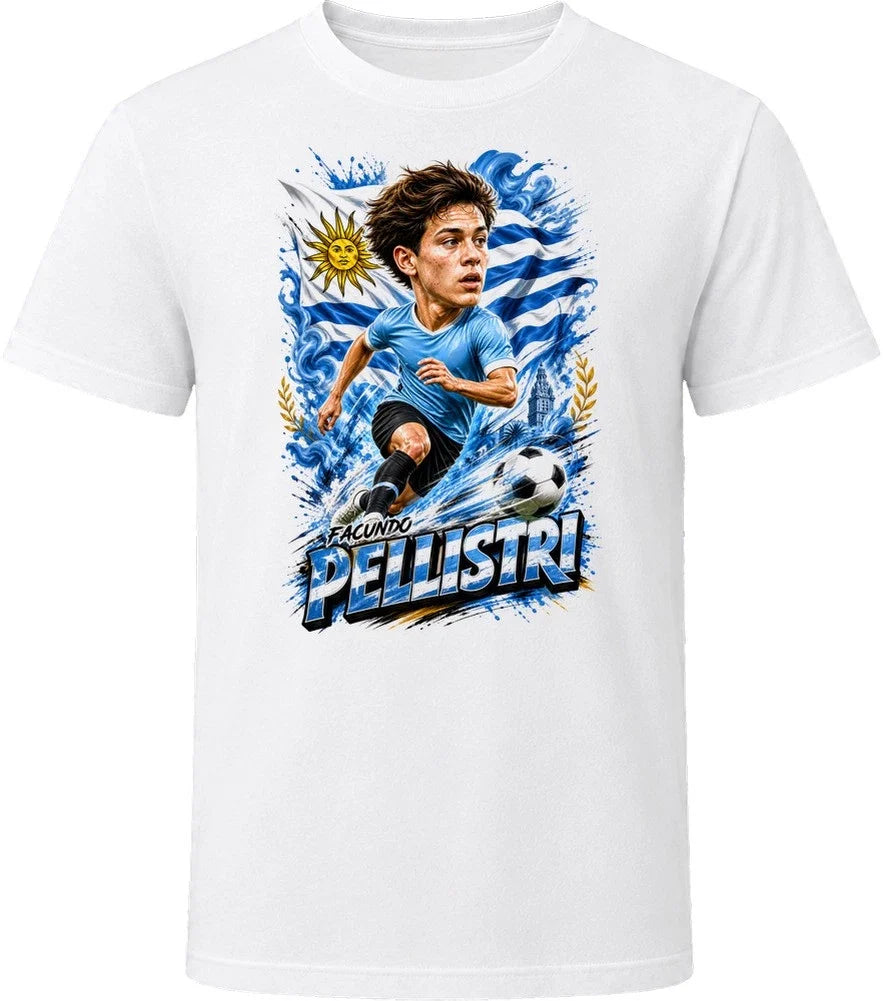 Facundo Pellistri Uruguay Soccer Caricature 2026 World Cup T Shirt Unisex