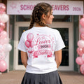 Personalised School Leavers Girls Balloon T Shirt Unisex