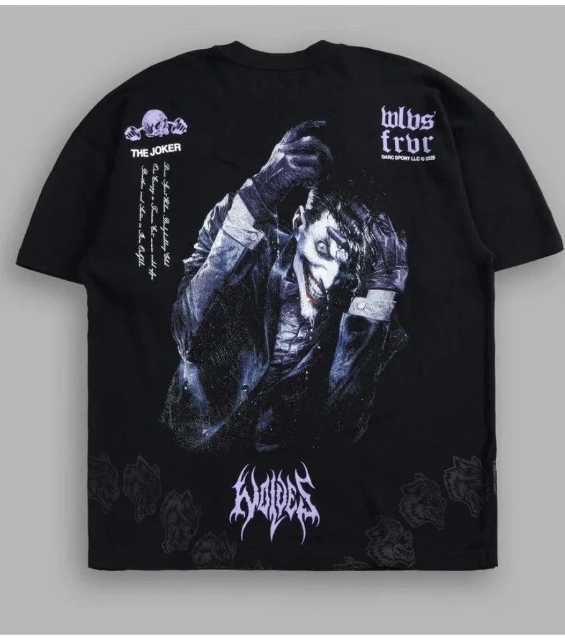 DARC JOKER "SIDE BY SIDE" SERIES PREMIUM OVERSIZED TEE IN BLACK XL Unisex