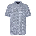 KAM Short Sleeve Geo Print Shirt For Men in Blue, 2XL-8XL Unisex