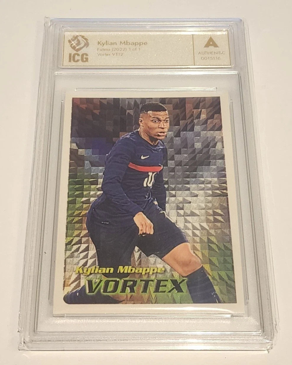 2022 Futera Fans Selection Series 2 Soccer Vortex Kylian Mbappe 01/01 Unisex