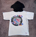 VTG World Cup USA 94 Hooded Sz M Gray The Game 1991 Flags Soccer Unisex