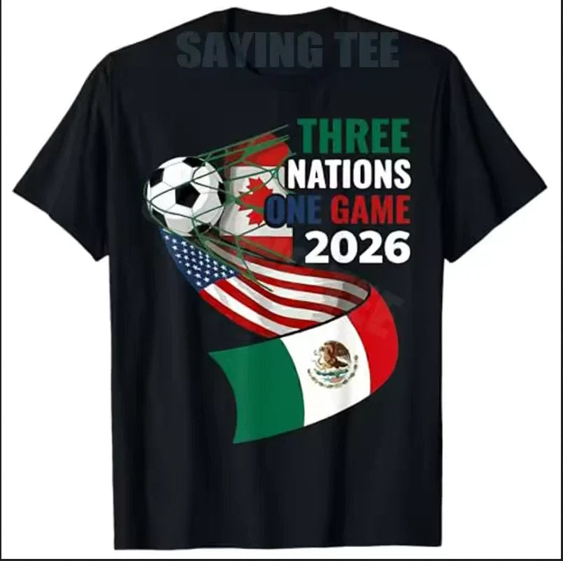 2026 USA Canada Mexico Soccer Y2K Graphic Football Unisex Fan Tee Unisex