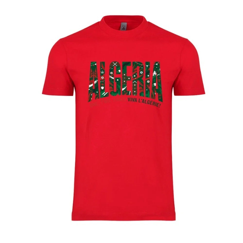 Algeria Country Flag Soccer World Cup 2026 Adult Unisex Football Fan Tee Unisex