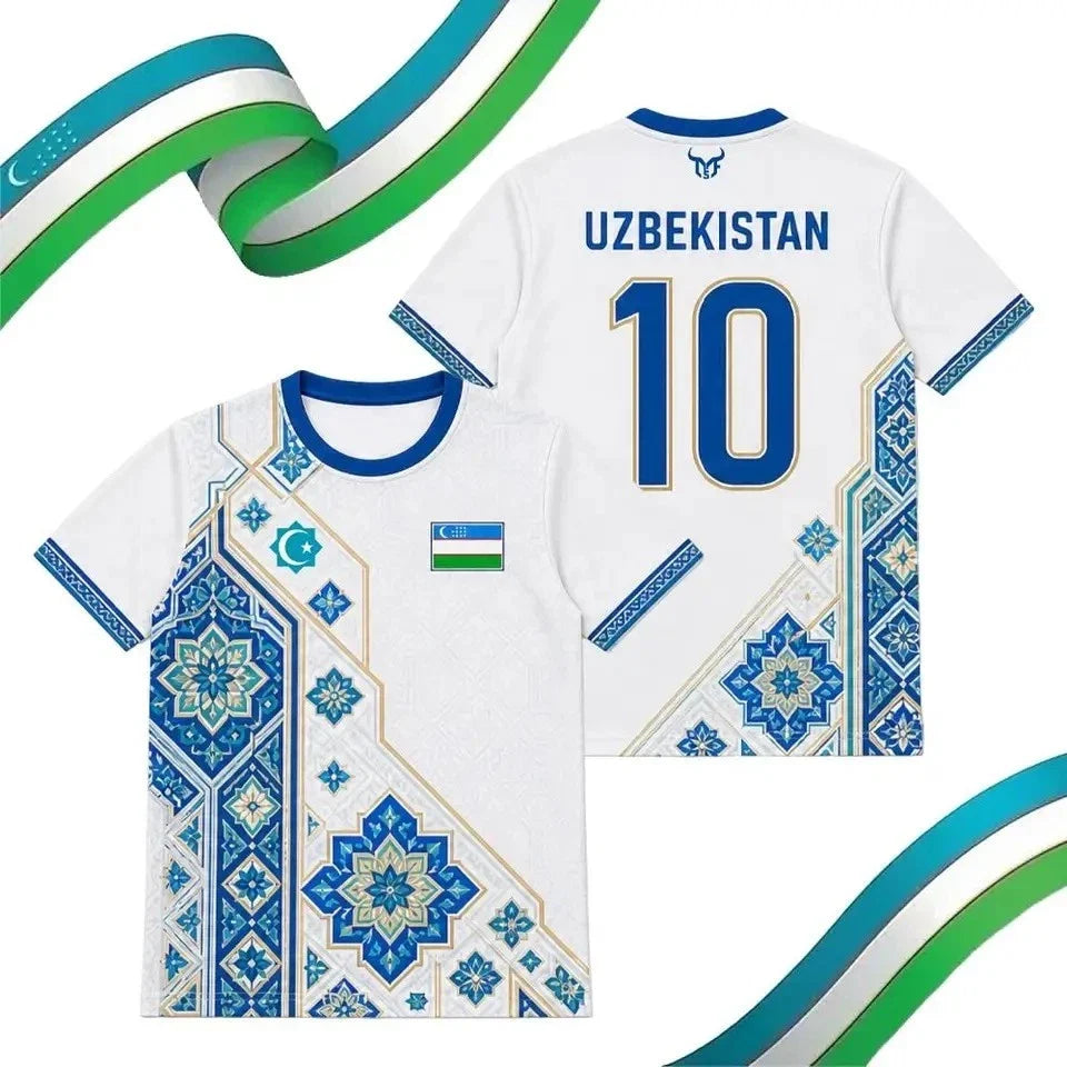 Uzbekistan Football Breathable Soccer Jersey Unisex World Cup 2026 Unisex