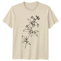 Simple Rose Vine Botanical Drawing Womens Rose Line Art Floral Unisex
