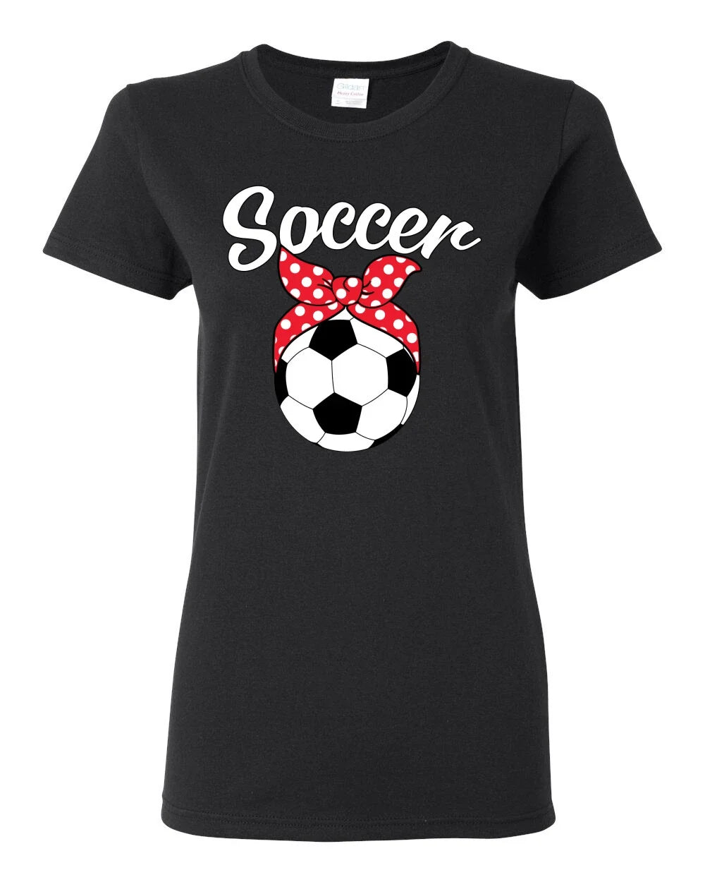 Cute Soccer Mom Ribbon Soccer Ball Gift Sports Women Graphic Shirt Unisex