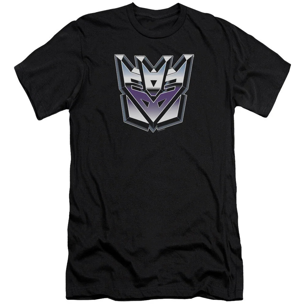 Transformers Premium Canvas Decepticon Logo Black Tee Unisex