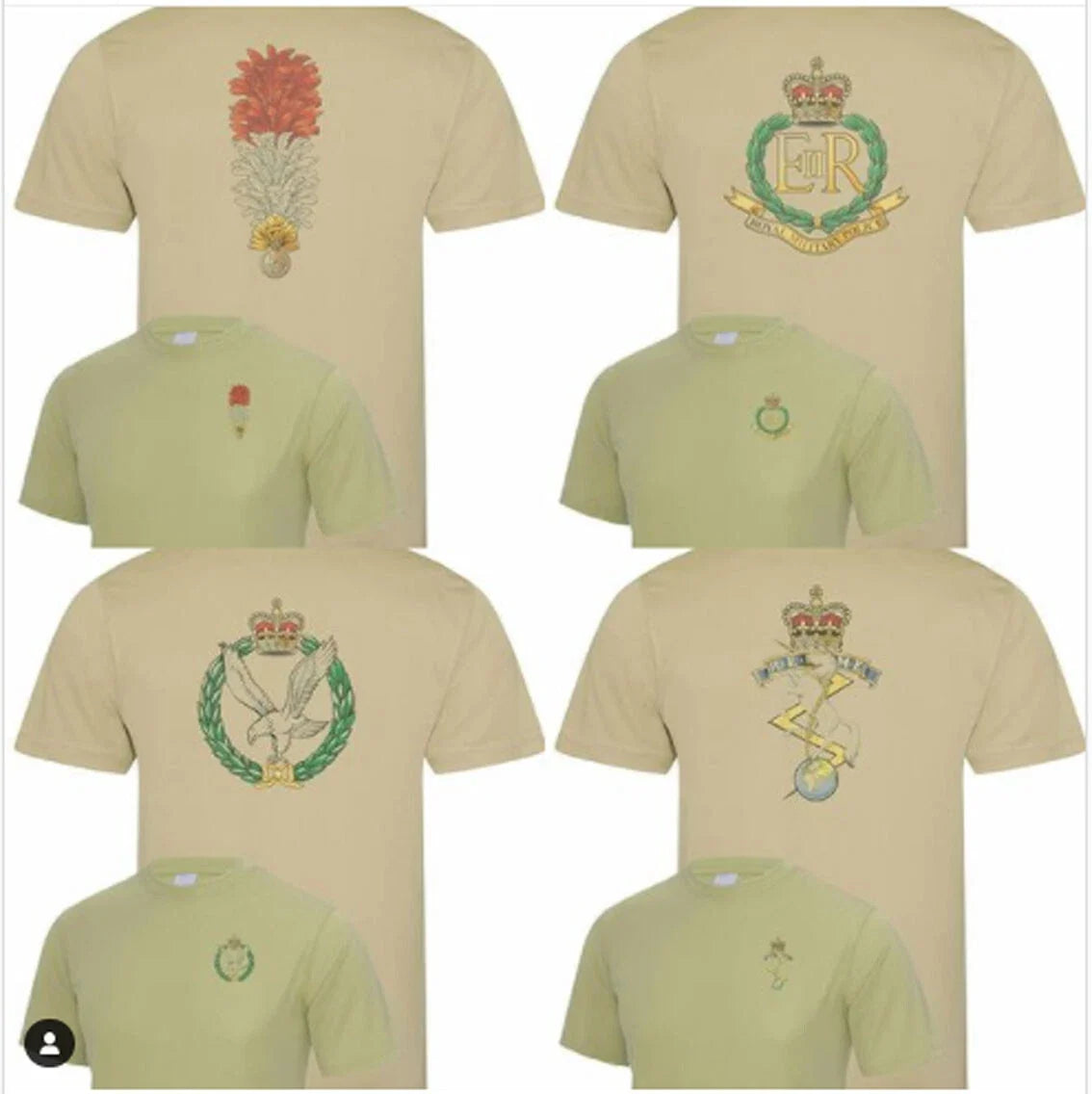 Double Printed Colour Army WICKENING SPORTS rmp REME RAMC RE hm forces Unisex