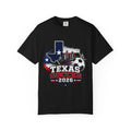 Texas Soccer 2026 | Texas Map Flag Soccer Ball Match Day Gift Tee Unisex