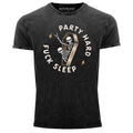 Neverless ® men's vintage shirt print shirt saying motif party hard fuck Unisex