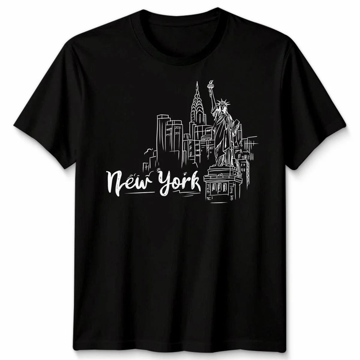 New York Landmarks City Statue Of Liberty mens Womens Tee Graphic Tee Unisex