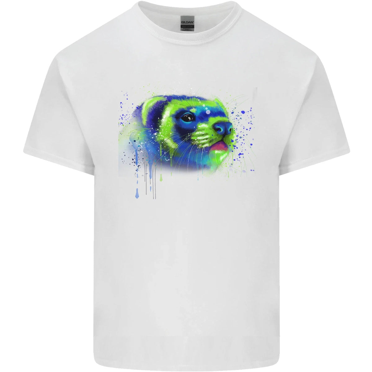 A Ferret Watercolour Mens Light Cotton Unisex