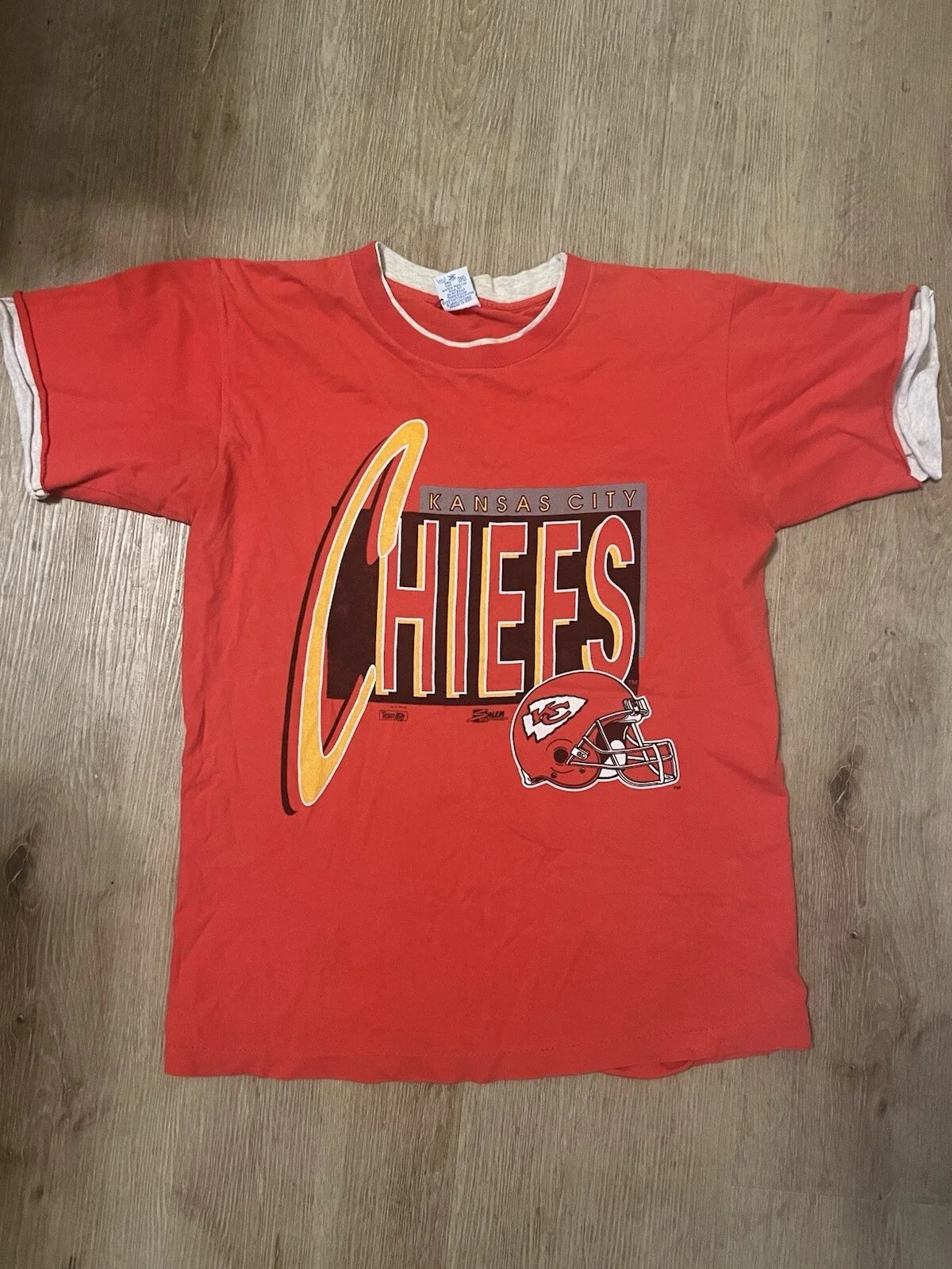 Vintage 90’s Kansas City Chiefs Salem Sportswear T Shirt Large Unisex