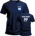 Personalise Scotland Football Soccer Fan Sports Costume Flag Badge Top Unisex