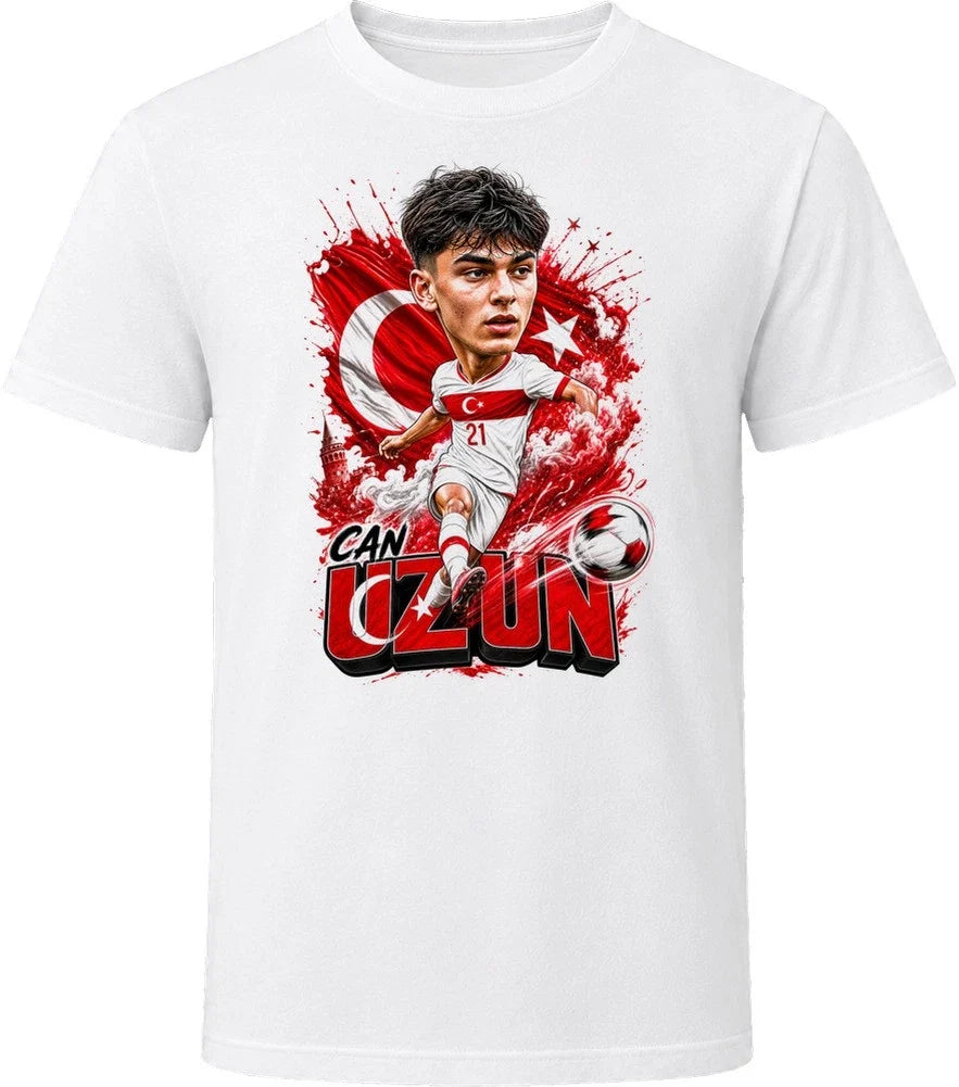 Can Uzun Turkey Soccer Caricature 2026 World Cup T Shirt Unisex