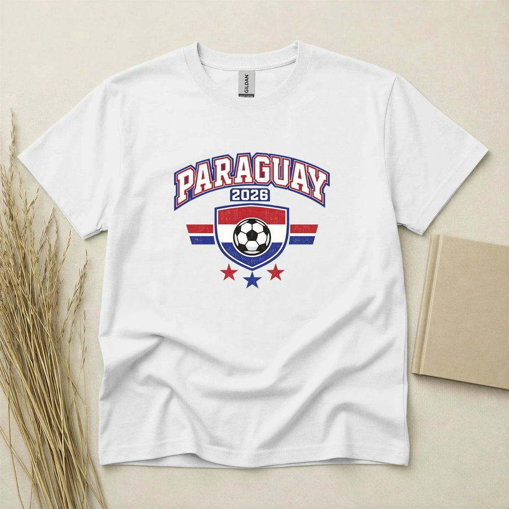 Paraguay 2026 Football Fan T Shirt Soccer Supporters Gildan Cotton Family Unisex
