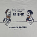 Claudio Pandiani Coffee & Soccer Men's Medium White Soccer Junky Messi Unisex