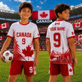 🔥Personalized Canada Football Team 2026 AOP Set Gift Kids Fan Apparel Unisex