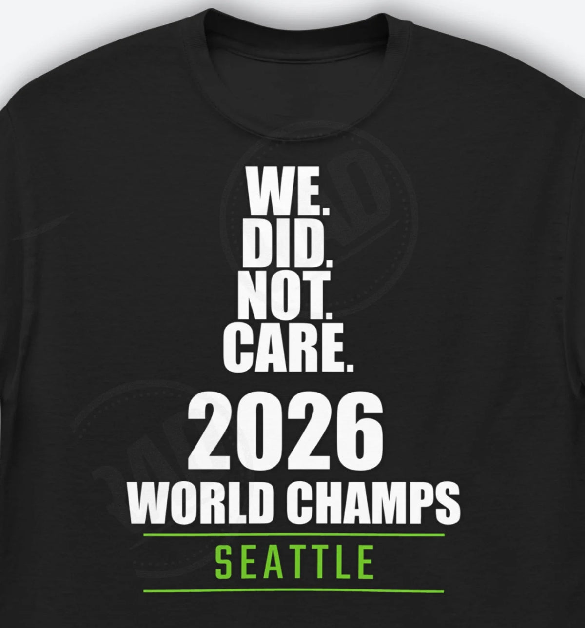 Seahawks 2026 Champs WE DID NOT CARE Shirt Football World Champions Shirt Unisex