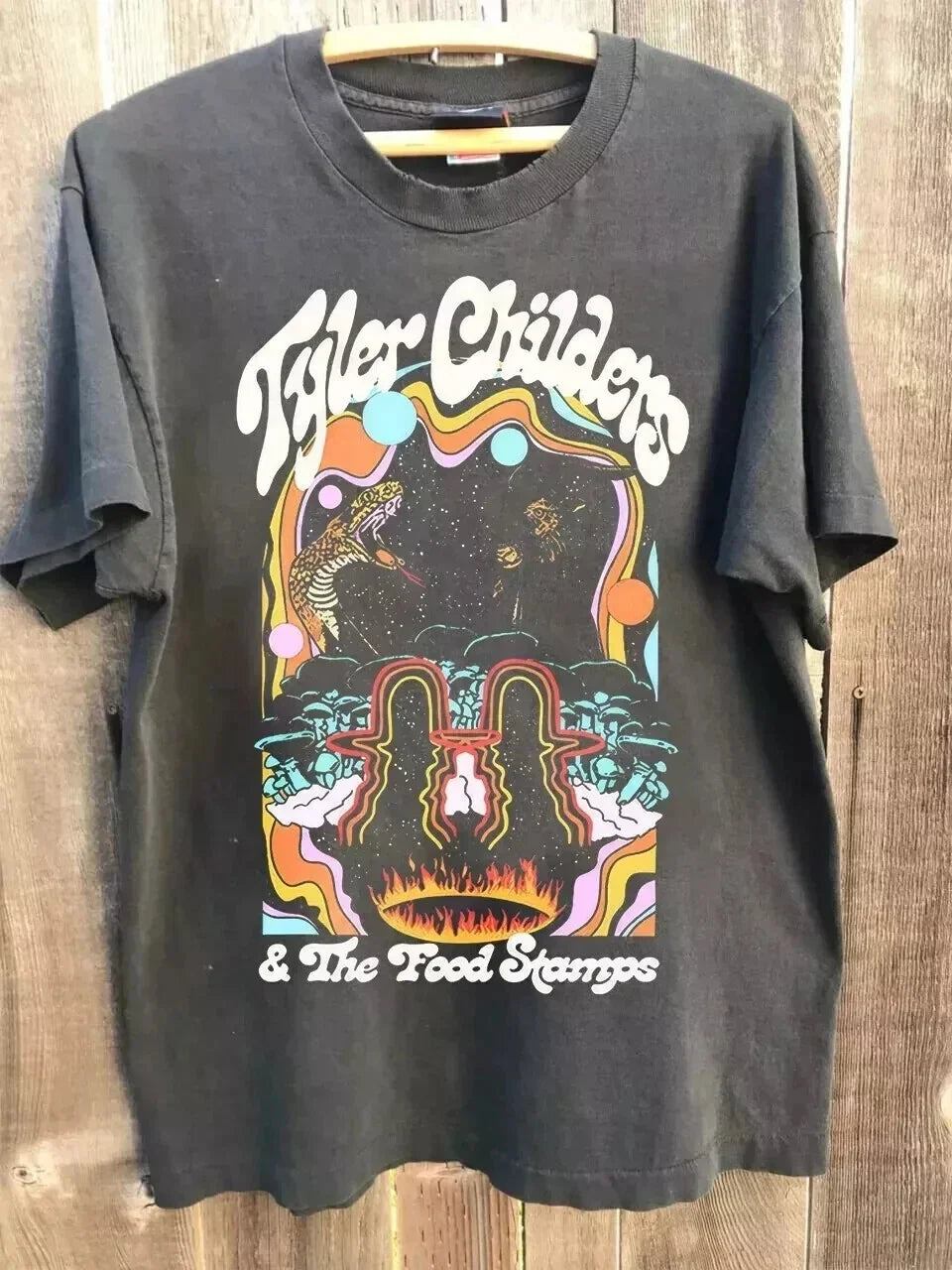 Tyler Childers And The Food Stamps Band Charcoal Unisex Shirt Reprint S-5XL 2024 Unisex