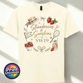 Summer Tennis Strawberries & Sunshine In SW19 Tee Gift Unisex S-2XL Unisex