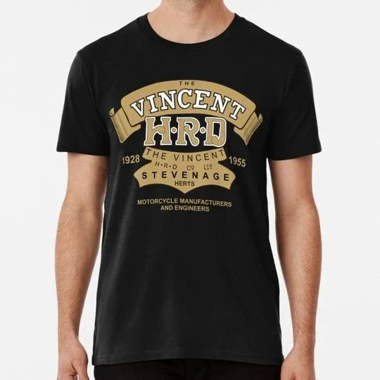 Vincent Hrd Motorcycle Logo Size S to 5XL Made in the USA Unisex