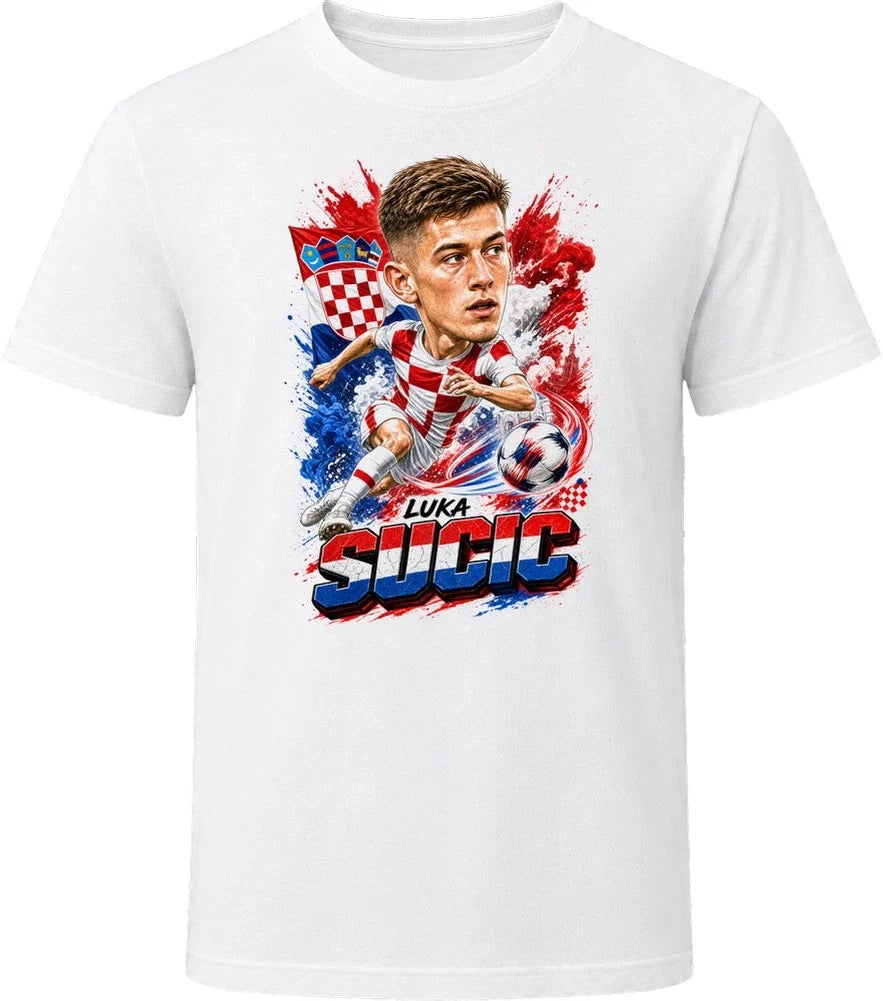 Luka Sucic Croatia Soccer Caricature 2026 World Cup T Shirt Unisex