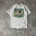 TSF Sportswear Soccer Game Puppy Graphic White Vintage Style Mens S Unisex