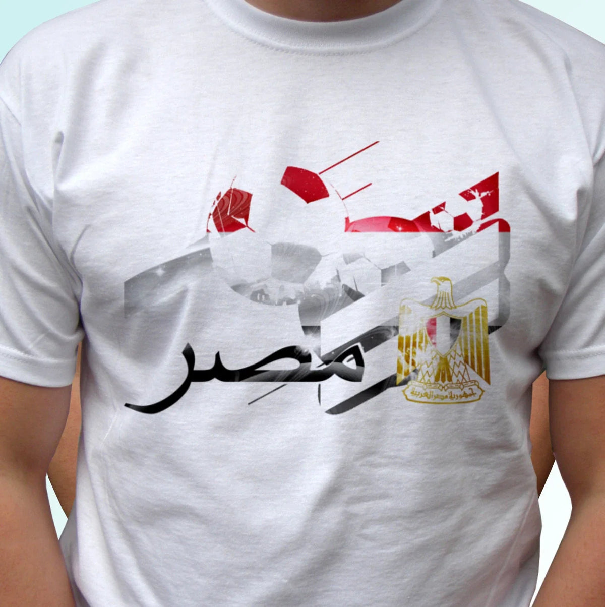 Egypt football flag white t shirt soccer tag gift cup top tee design Unisex
