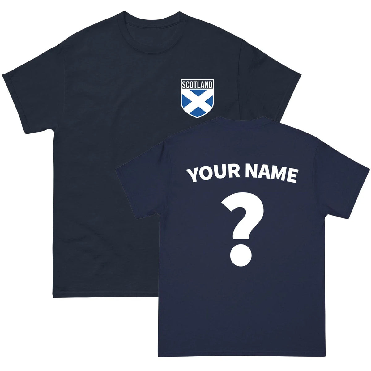 Personalised Scotland Badge football ,Custom Name and Number Football Tee Unisex