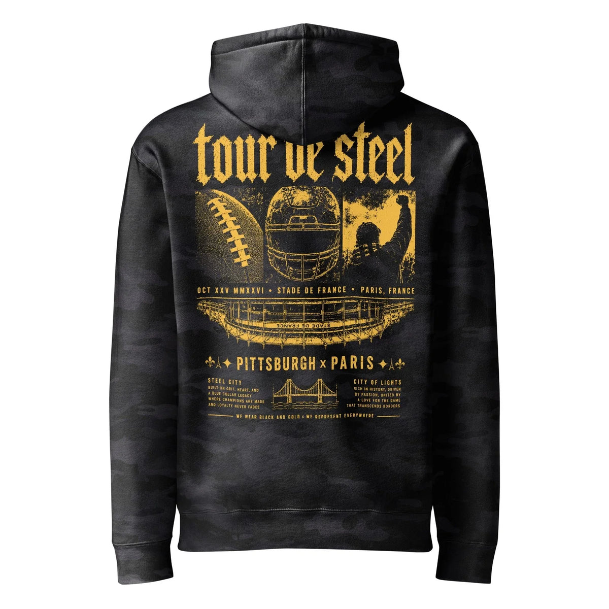Tour De Steel: Pittsburgh x Paris 2026 Gothic Laces Football Heavyweight Unisex