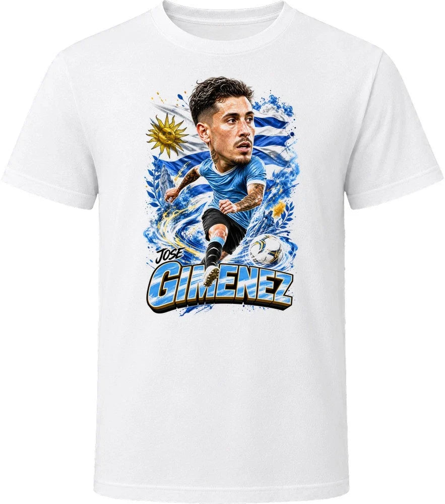 Jose Maria Gimenez Uruguay Soccer Caricature 2026 World Cup T Shirt Unisex