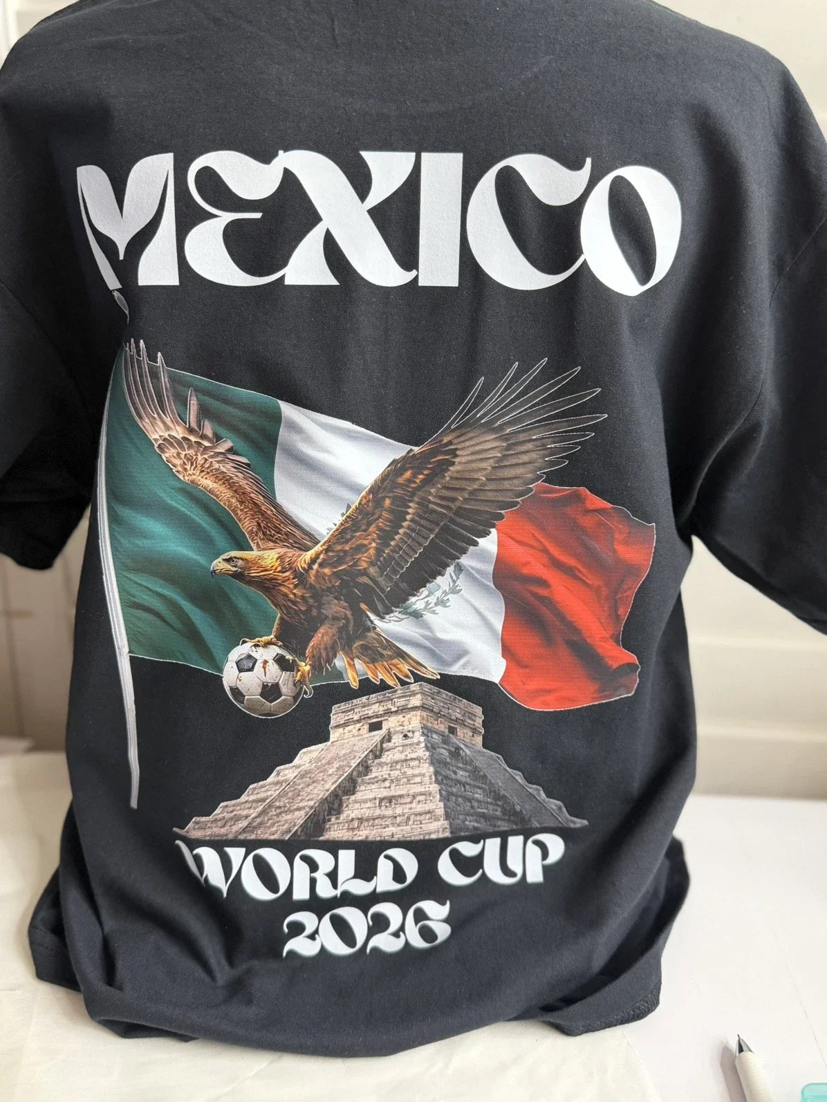 Mexico Soccer Shirt World Cup 2026 Black Cotton Tshirt Unisex Adult Unisex