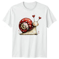 Heart Snail Animals Valentines Day Mens Womens Tee Graphic Unisex Top Unisex