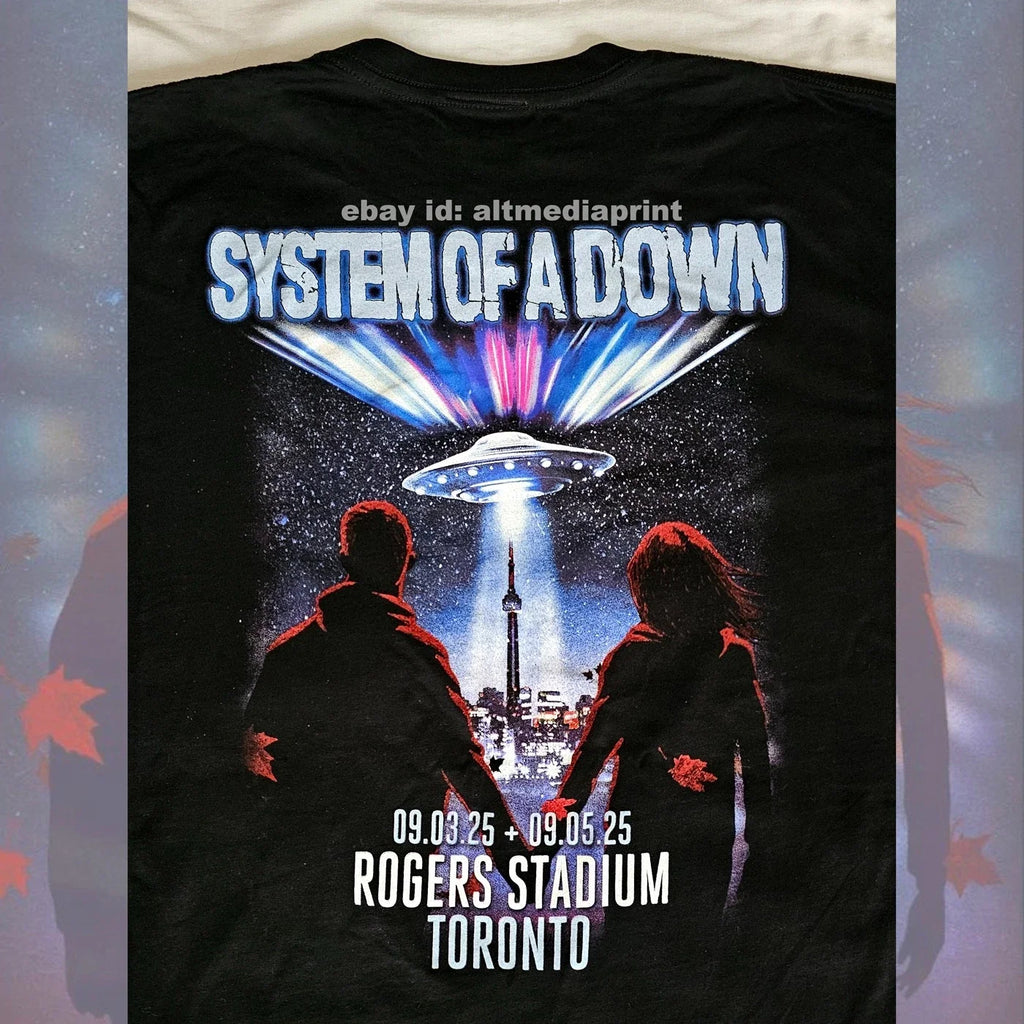 2025 System Of A Down Tour Deftones Shirt X-Large Rogers Stadium Toronto Canada Unisex