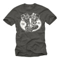 Custom Biker Mens with Panhead Chopper Motor - Mens Motorcycle Shirt Unisex