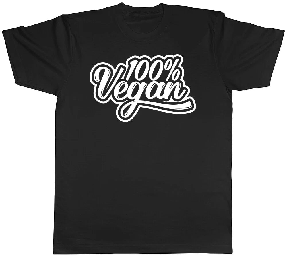 100% Vegan Mens Womens Ladies Tee Unisex
