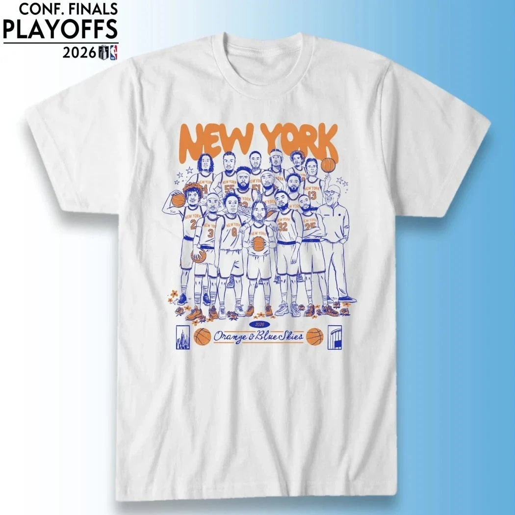 2026 NBA Orange & Blue Skies Team Caricatures Unisex