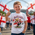 England Football T Shirt, Cute Bear Playing Soccer Youth Adult Tee Unisex