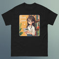 Anime Librarian Lady Book Lover Design F - Unisex Short Sleeve T-Shirt